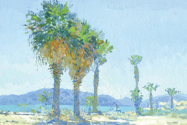 Fine Art Print: Palm Trees On The Beach Of Marmaris by Simon Kozhin