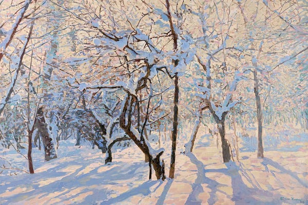 Apple Trees: Apples In Snow by Simon Kozhin