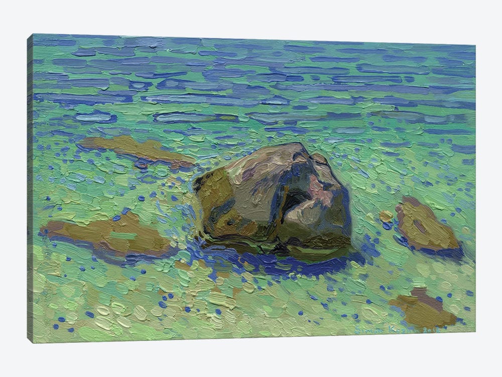 Pebbles In Azure by Simon Kozhin 1-piece Canvas Print