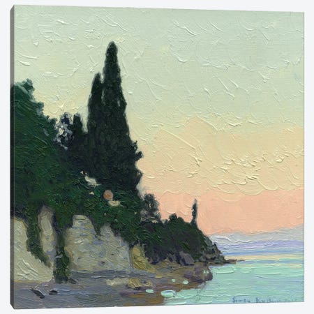 Cypress Sunset Canvas Print #SKZ265} by Simon Kozhin Canvas Art Print