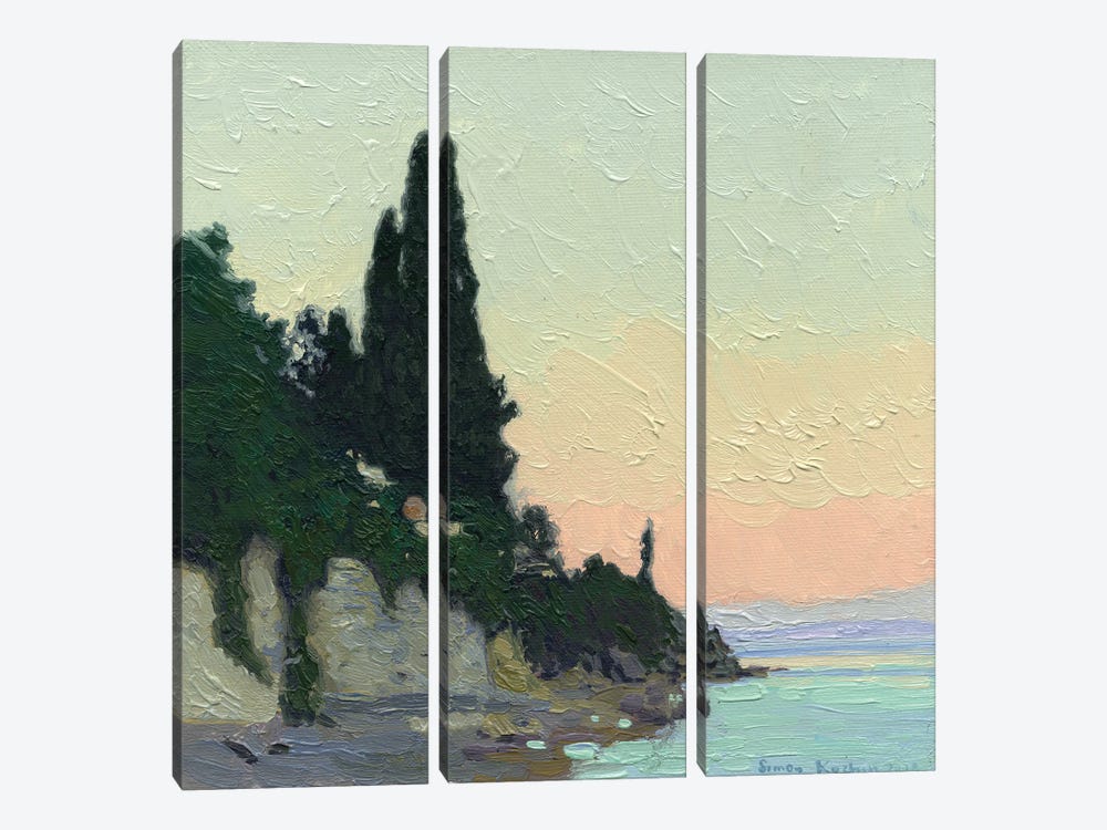 Cypress Sunset by Simon Kozhin 3-piece Canvas Art