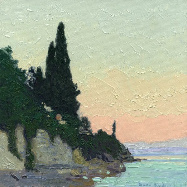 Artists Like Monet: Cypress Sunset by Simon Kozhin