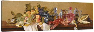 Still Life With Lobster Canvas Art Print - An Ode to Objects