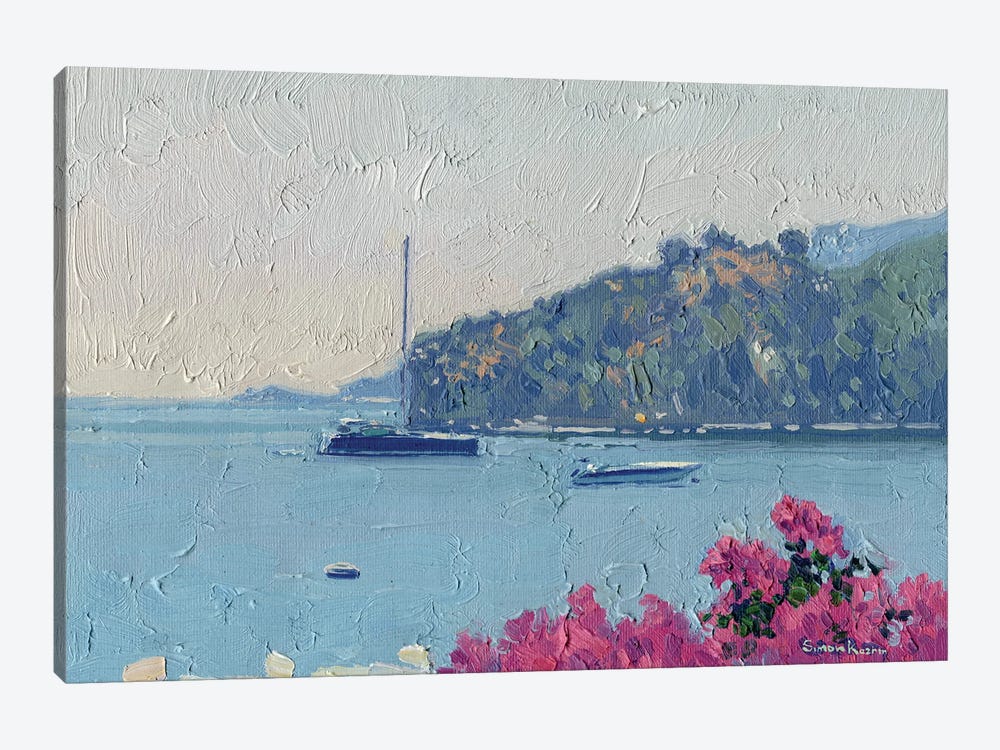 Bougainvillea And Yachts At Noon by Simon Kozhin 1-piece Canvas Art