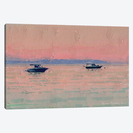 Sunrise. Yachts. Turunch Canvas Print #SKZ273} by Simon Kozhin Canvas Art Print