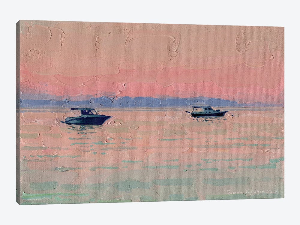 Sunrise. Yachts. Turunch by Simon Kozhin 1-piece Canvas Art Print