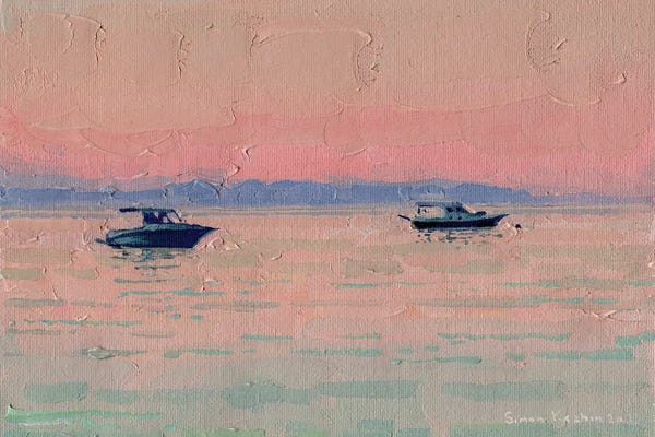 Simon Kozhin: Sunrise. Yachts. Turunch by Simon Kozhin