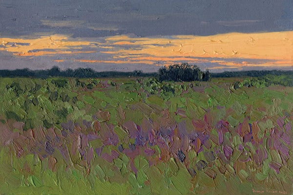 Artists Like Monet: Sunset Near The Road Near Torzhok by Simon Kozhin