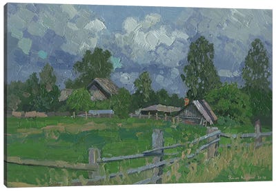 Usino Village Canvas Art Print - Russia Art