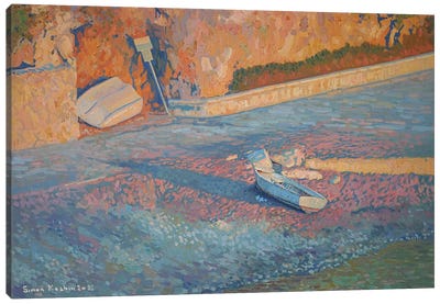 Boats. Morning. Turunc Canvas Art Print - Turkey Art