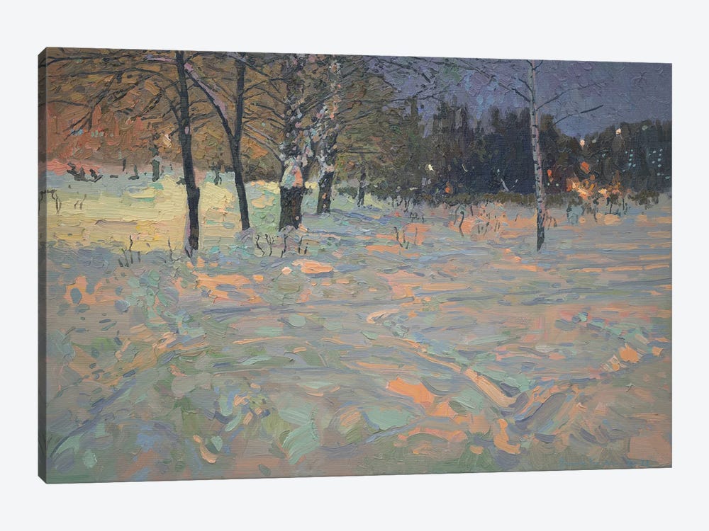 Winter Night. Maryino by Simon Kozhin 1-piece Canvas Art