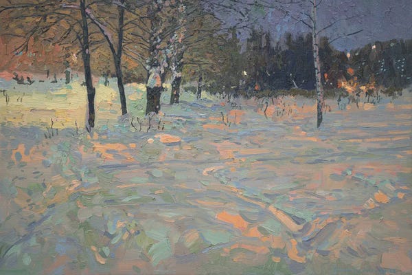 Snow: Winter Night. Maryino by Simon Kozhin