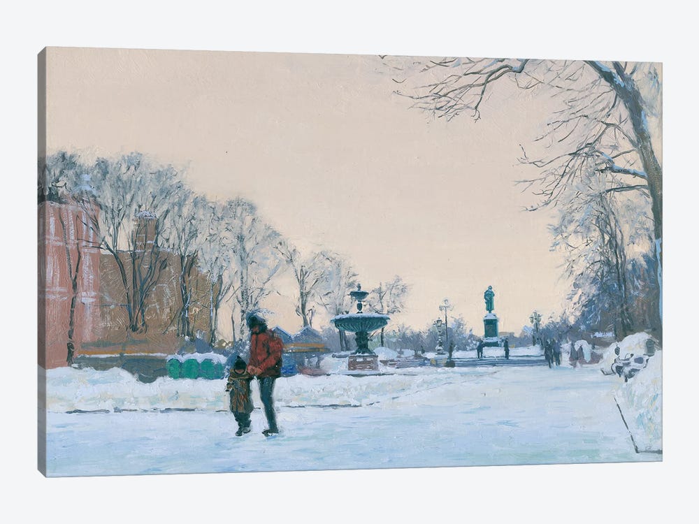 Pushkin Square. To School by Simon Kozhin 1-piece Canvas Art