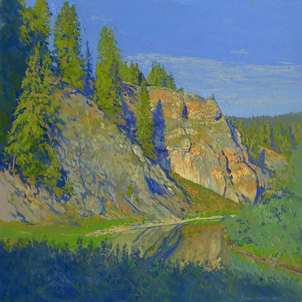 Cliffs: Rocky Shores. Chusovaya River. Golden Sunset by Simon Kozhin