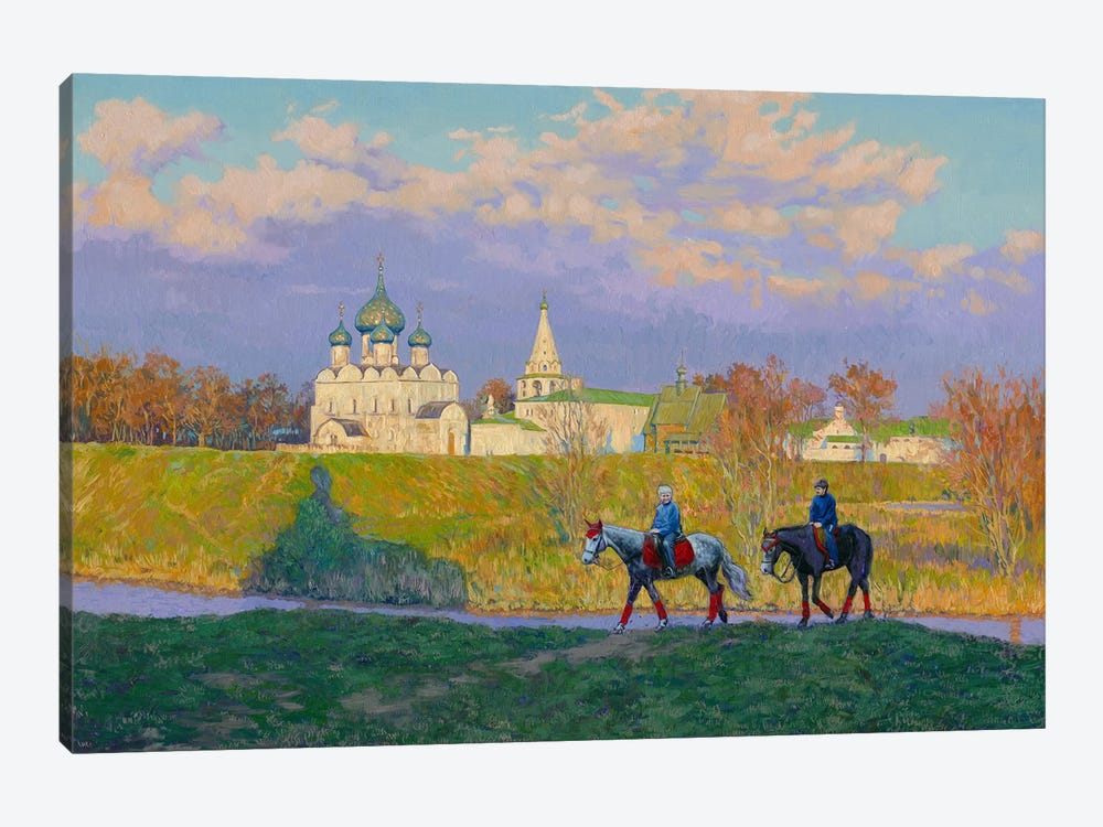 Suzdal. Horse Riding by Simon Kozhin 1-piece Canvas Art