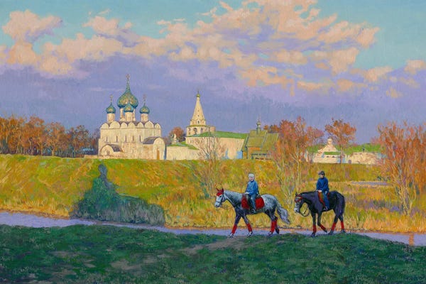 Horseback: Suzdal. Horse Riding by Simon Kozhin