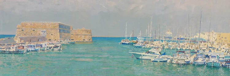 Heraklion. View Of The Old Port And Kules Fortress