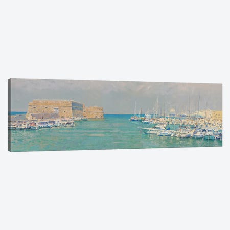 Heraklion. View Of The Old Port And Kules Fortress Canvas Print #SKZ300} by Simon Kozhin Canvas Art Print