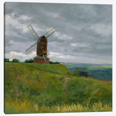 Windmill In UK Canvas Print #SKZ310} by Simon Kozhin Canvas Art
