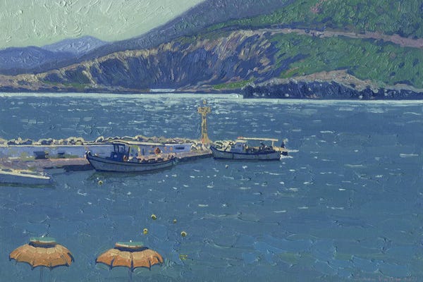 Harbors: Sun Glare. Bali. Crete by Simon Kozhin