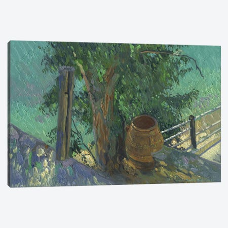 By The Plane Tree In The Shade Canvas Print #SKZ315} by Simon Kozhin Canvas Print