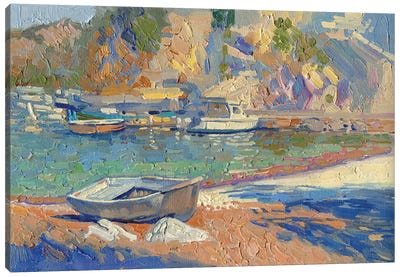 Boat To Turunc Koyu Canvas Art Print - Simon Kozhin