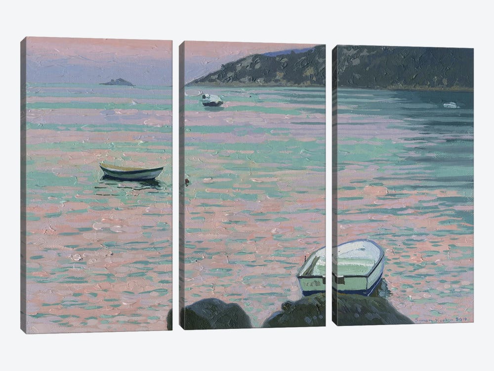 Pink Sea by Simon Kozhin 3-piece Canvas Print