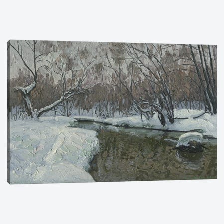 February In Kuzminki. Churilikha River Canvas Print #SKZ330} by Simon Kozhin Canvas Artwork