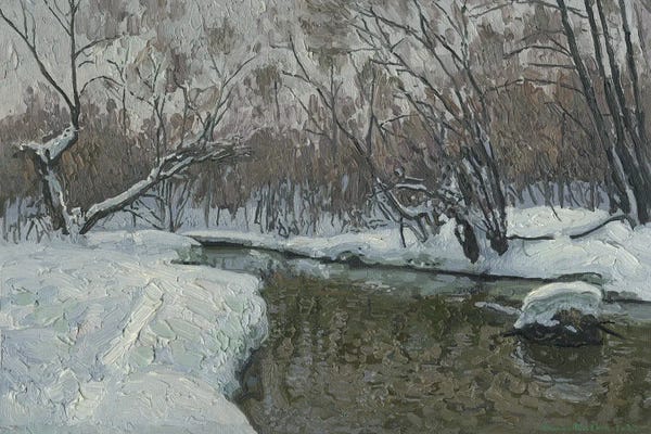 Russia: February In Kuzminki. Churilikha River by Simon Kozhin