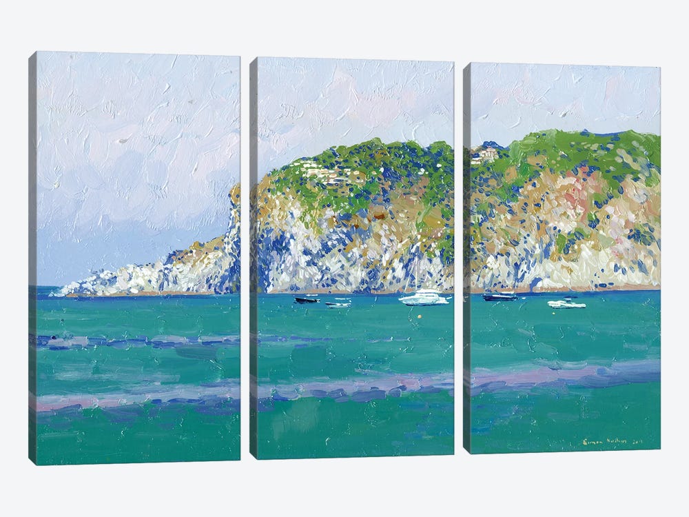 Wiew Of The Cliffs Di Zaro In Ischia by Simon Kozhin 3-piece Canvas Art Print