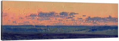 Sunset At The End Of May. Chamzinka Canvas Art Print - Simon Kozhin