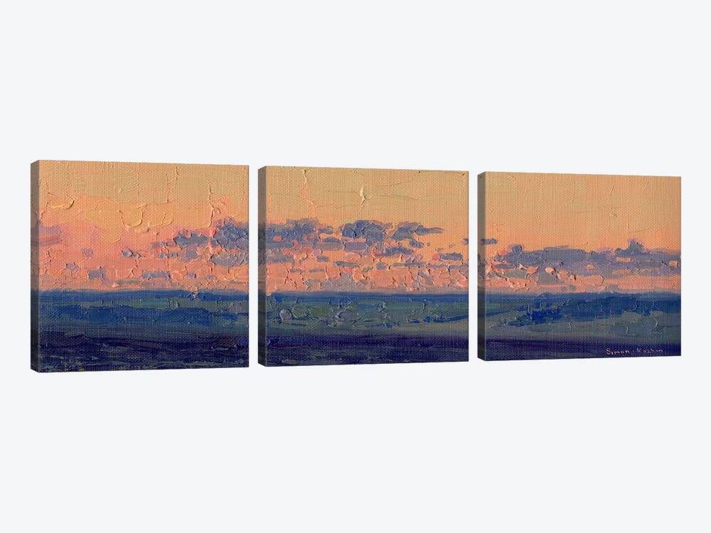 Sunset At The End Of May. Chamzinka by Simon Kozhin 3-piece Canvas Art Print