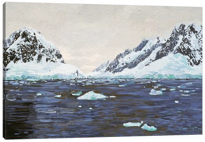 Melting Ices Canvas Art Print - Snowy Mountain Art