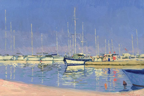 Simon Kozhin: Yachts In The Port Of Benites by Simon Kozhin