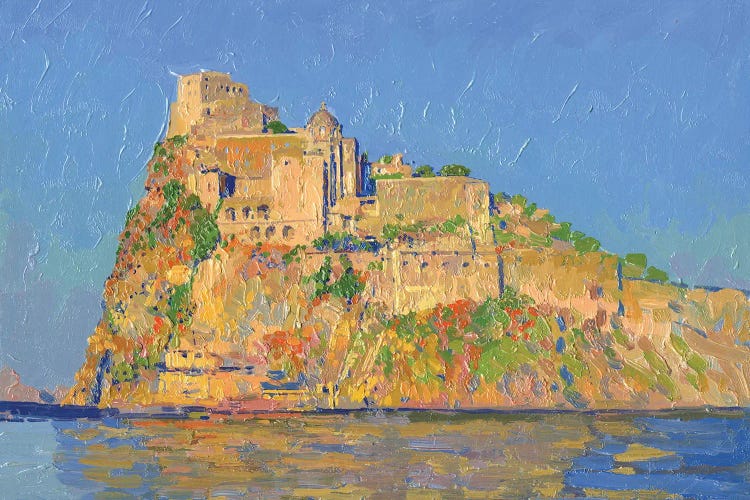 Aragonese Castle At Sunset Ponte Aragonese by Simon Kozhin wall art