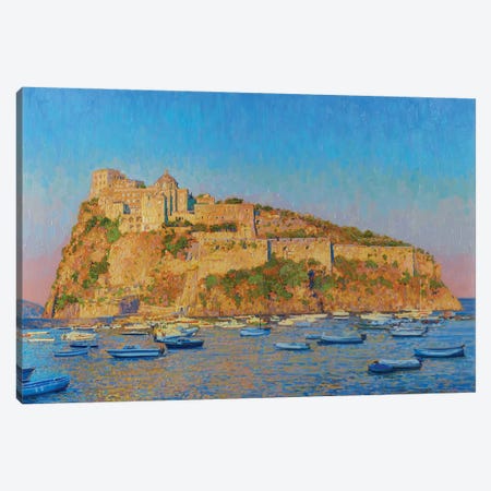 Evening The Aragonese Castle Ischia Italy Canvas Print #SKZ51} by Simon Kozhin Art Print