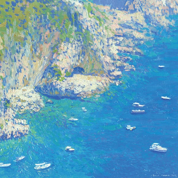 Capri: View From The Gardens Of Augustus Of The Faraglioni Rocks Capri Italy by Simon Kozhin