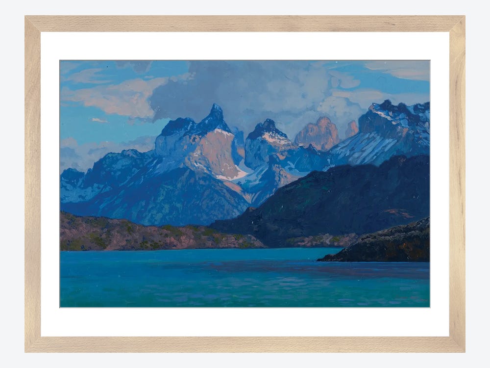 Mountains Patagonia Chile Torres Del Paine by Simon Kozhin Fine Art Paper Poster ( scenic & landscapes > Nature > Mountains > Snowy Mountains art) 