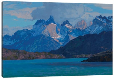 Mountains Patagonia Chile Torres Del Paine Canvas Art Print
