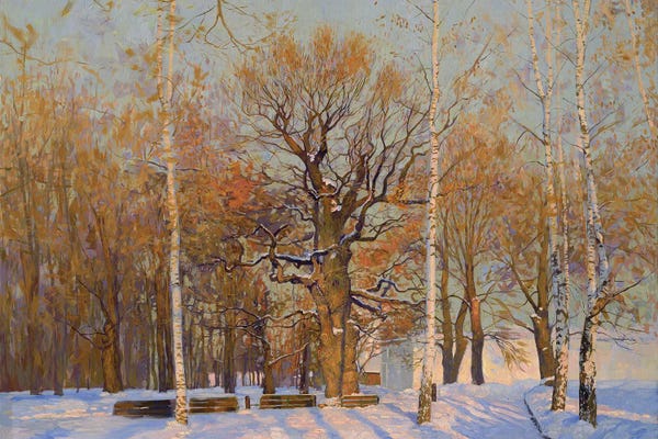 Simon Kozhin: Old Oak Tree In Kolomenskoye by Simon Kozhin