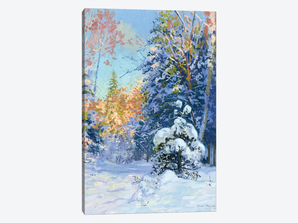The Snowy Forest by Simon Kozhin 1-piece Canvas Art Print