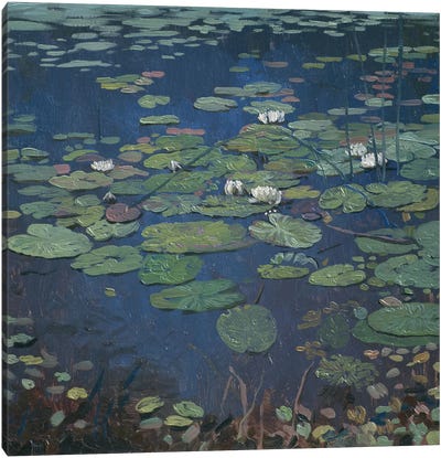 Water Lilies Canvas Art Print - Plein Air Paintings