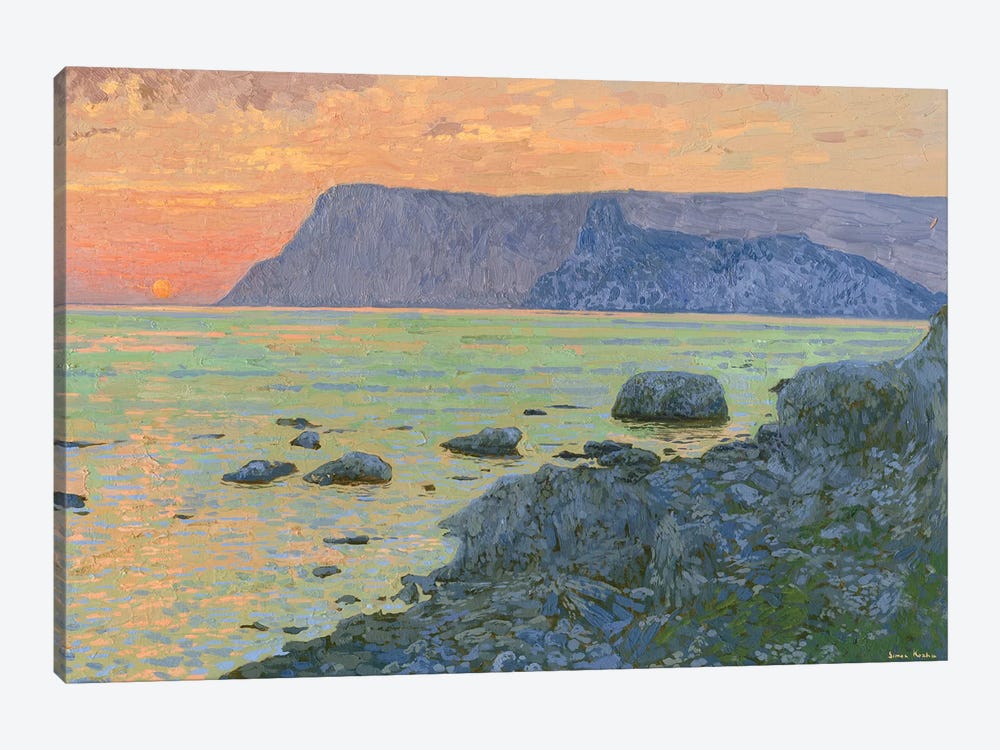 Sunset At Kuron Cape Balaklava Crimea by Simon Kozhin 1-piece Canvas Artwork