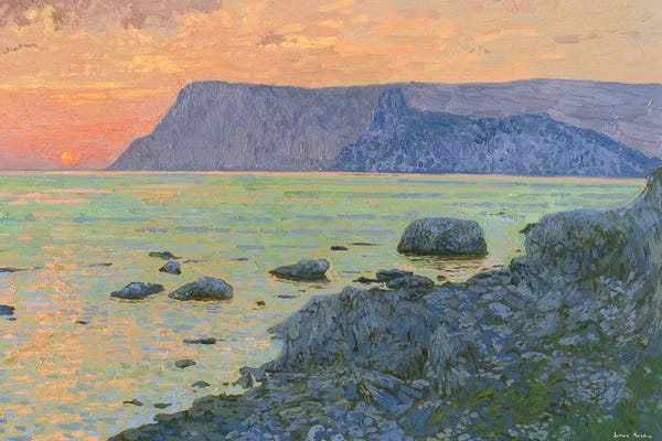 Simon Kozhin: Sunset At Kuron Cape Balaklava Crimea by Simon Kozhin