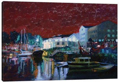Docks Canvas Art Print - Plein Air Paintings