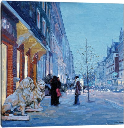 Street In London Canvas Art Print - Simon Kozhin