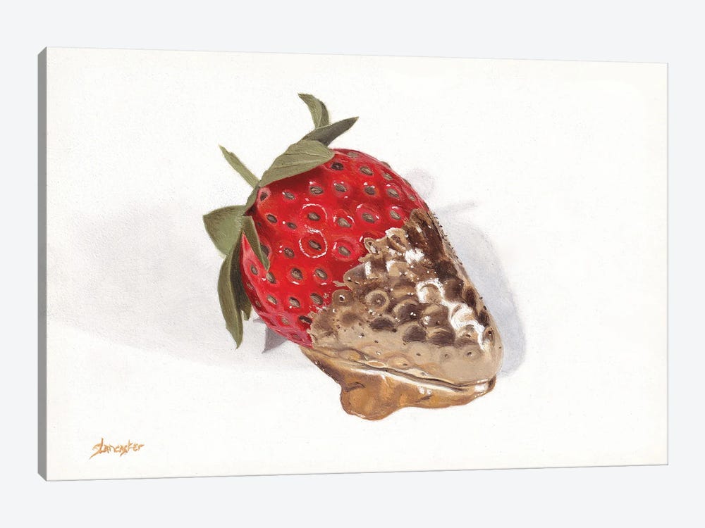 Strawberries Of Gold I by Sally Lancaster 1-piece Canvas Print