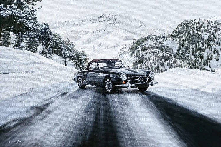 Mercedes Benz 190SL by Sally Lancaster wall art