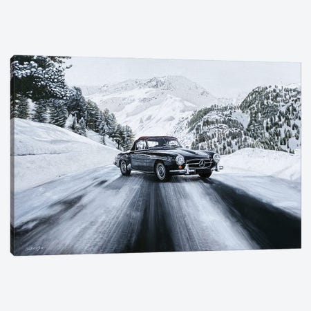 Mercedes Benz 190SL Canvas Print #SLA74} by Sally Lancaster Canvas Artwork
