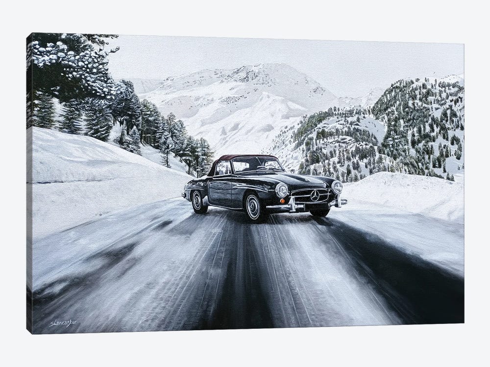 Mercedes Benz 190SL by Sally Lancaster 1-piece Canvas Print